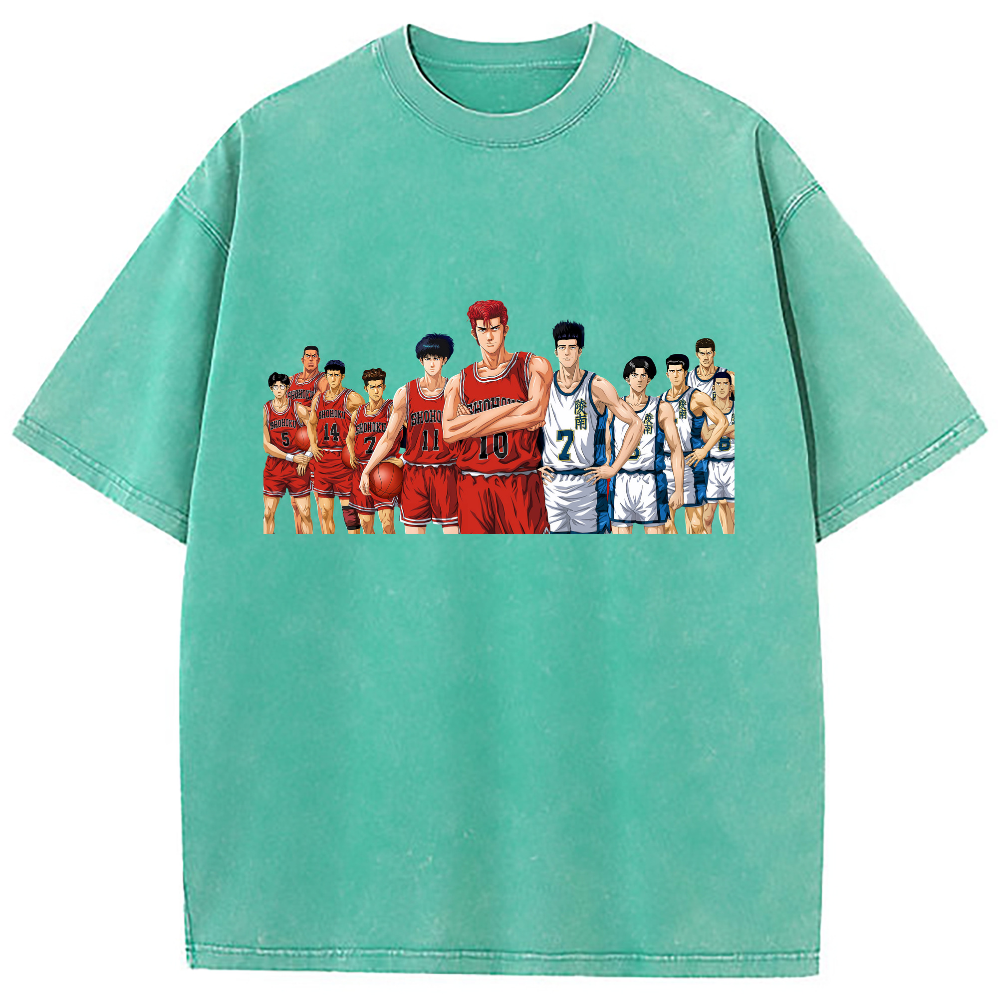 （画像用） SLAM DUNK／スラムダンク 綿100% ヴィンテージ風 半袖Tシャツ（フロントプリント）